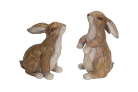 Melrose 70006DS Rabbit(Set of 2) 9.5"H, 11"H Polystone