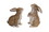 Melrose 70006DS Rabbit(Set of 2) 9.5"H, 11"H Polystone