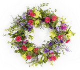 Melrose 70139DS Mixed Floral Wreath 24