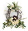 Melrose 70149DS Hydrangea/Bird Nest Wreath (Set of 4) 20"D Polyester/Plastic