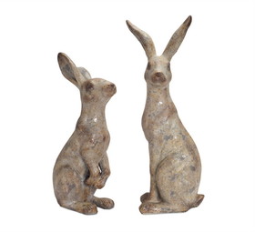 Melrose 70286DS Rabbit (Set of 2) 20"H, 24.5"H Polystone