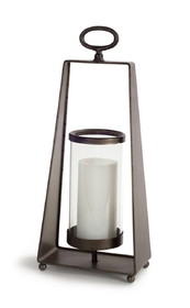 Melrose 70321DS Candleholder (Set of 2) 18"H Metal/Glass