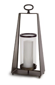 Melrose 70322DS Candleholder (Set of 2) 21"H Metal/Glass