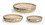 Melrose 70709DS Round Woven Tray (Set of 3) 17"D, 20"D, 23.5"D Bamboo/Metal
