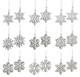 Melrose 73044DS Snowflake Ornament (2 Boxes of 18) 2.5
