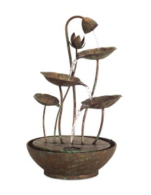 Melrose 74250DS Lotus Leaf Fountain 19.5"H Iron