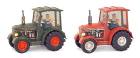 Melrose 76874DS Tractor/Timer (Set of 2) 8.75"L x 6.75"H Plastic
