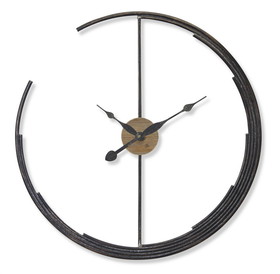 Melrose 78746DS Clock 28.5"D Iron/MDF