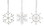 Melrose 80157DS Jewel Snowflake (Set of 12) 3.5"H Iron/Glass