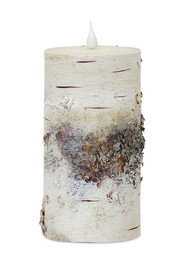Melrose 80254DS LED Birch Candle 3.5"D x 7"H (with Remote)