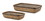 Melrose 80503DS Tray (Set of 2) 16"L x 11"W, 20"L x 14"W Bamboo/Wood