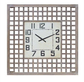 Melrose 82100DS Clock 29.5"SQ Wood/MDF