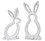 Melrose 82240DS Bunny Outline (Set of 2) 5"L x 9"H, 4.75"L x 10.75"H Resin