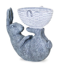 Melrose 82263DS Laying Rabbit w/Basket 7"L x 7"H Resin