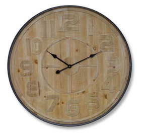 Melrose 82272DS Wall Clock 31.5"D MDF/Iron