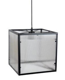 Melrose 82696DS Hanging Lamp Max 40 WATT 12"SQ Iron/Acrylic (cord length is 44"L)