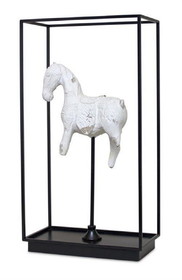 Melrose 82714DS Framed Horse Salvage 13.5"L x 25"H Iron/Resin