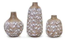 Melrose 82828DS Vase (Set of 3) 5.25"H, 6"H, 8.75"H Resin