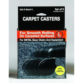 Master Manufacturing 23604 Get it Movin' Carpet Casters for Metal Bases, 5/pk