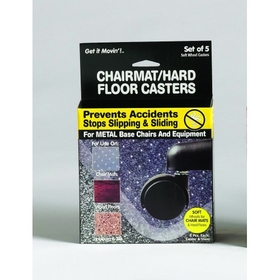 Master Manufacturing 23606 Get it Movin' Chair Mat Casters for Metal Bases, 5/pk