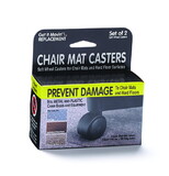 Master Manufacturing 23602 Get it Movin' Chair Mat Casters for Metal Bases, 2/pk