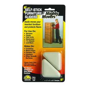 Master Manufacturing 87004 Mighty Movers Furniture Sliders, Self-Stick, Triangles