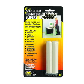 Master Manufacturing 87005 Mighty Movers Furniture Sliders, Self-Stick, Strips