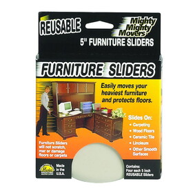 Master Manufacturing 87007 Mighty Mighty Movers Furniture Slider, Reusable, 5" dia.