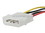 Monoprice 8796 8in 4pin MOLEX Male to 2x 15pin SATA II Female with 90 degree Power Cable