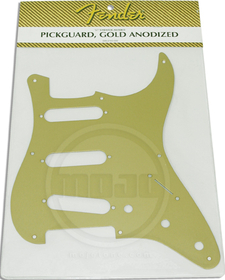 Fender Standard Stratocaster Guitar Pickguard '57 Gold Anodized 8 Hole 1 Ply S/S/S