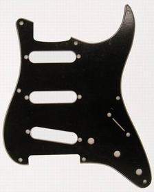 Fender Standard Stratocaster Guitar Pickguard '57 Black 8 Hole 3 Ply S/S/S
