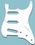 Fender Standard Stratocaster Guitar Pickguard '57 White 8 Hole 1 Ply S/S/S