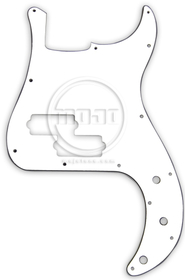 Mojotone Electric Guitar Pickguard For Precision Bass Gloss White 3 Ply
