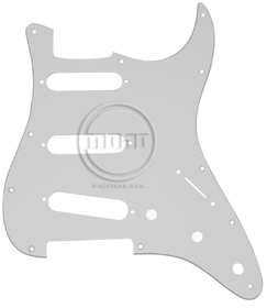 Mojotone Electric Guitar Pickguard For American Strat Sss Gloss White 3 Ply