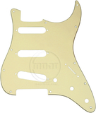 Mojotone Electric Guitar Pickguard For American Strat Sss Parchment 3 Ply