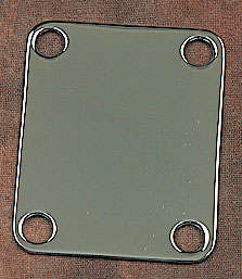 Fender Vintage Style Plain Neck Plate With Screws Chrome