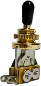 Mojotone Short 3-Way Toggle Switch (Gold)