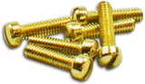 Short Humbucker/P90 5-40 Polepieces Gold (1022 Steel)