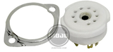 9-Pin Ceramic Chassis Mount Tube Socket (2-Piece)