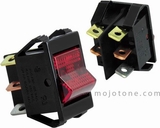 Lighted Red Rocker Switch