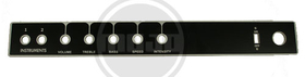 Blackface Vibro Champ Style Faceplate For Mojotone Chassis (No Logo) (15-3/16" X 1-7/8")