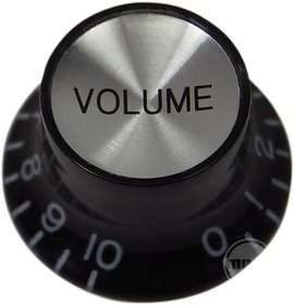 Top Hat Volume Knob (Black/Silver)