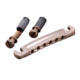 Gotoh Relic'D Aluminum Stop Bar W/ Studs & Inserts (Aged Nickel)