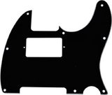 Mojotone Electric Guitar Humbucker Cutout Pickguard For Tele 8 Hole Black 3-Ply