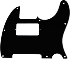 Mojotone Electric Guitar Humbucker Cutout Pickguard For Tele 8 Hole Black 3-Ply