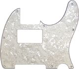 Mojotone Electric Guitar Humbucker Cutout Pickguard For Tele 8 Hole White Pearl 3-Ply
