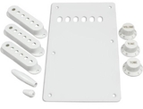 Strat Accessory Kit White W/ Single Ply Backplate