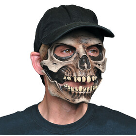 Morris Costumes 1001MABS Adult's Skull with Baseball Cap Face Mask