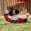 19 1/2" Groundbreaker Animated Black, Red &amp; White Clown Halloween Decoration