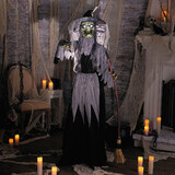 ATC ATC00180 6 Ft. Animated Standing Body Turning Witch Halloween Decoration